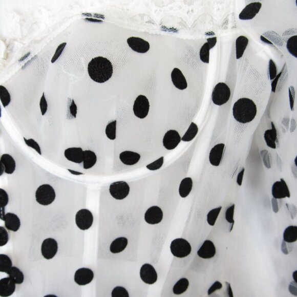 Vy’s Closet Fashion Polka Dot Dress Women's Size S Long Sleeve Lingerie. Sleeves - Picture 3 of 14